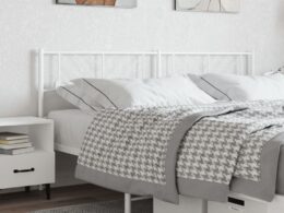 vidaXL Metal Headboard White 76"