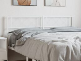 vidaXL Metal Headboard White 59.1"