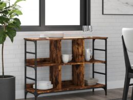 vidaXL Sideboard Smoked Oak 40.2"x12.6"x28.9" Engineered Wood