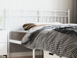 vidaXL Metal Headboard White 53.1"
