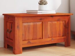 vidaXL Storage Chest with Lid Brown Solid Wood Acacia