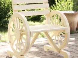 vidaXL Patio Chairs 4 pcs Solid Wood Fir