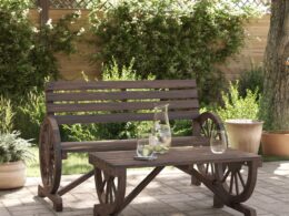 vidaXL 2 Piece Patio Lounge Set Solid Wood Fir