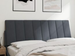 vidaXL Headboard Cushion Dark Gray 53.9" Velvet