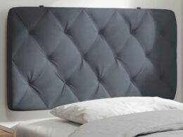 vidaXL Headboard Cushion Dark Gray 39.4" Velvet