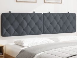 vidaXL Headboard Cushion Dark Gray 76" Velvet