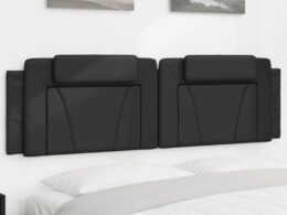 vidaXL Headboard Cushion Black 72" Faux Leather