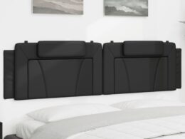 vidaXL Headboard Cushion Black 76" Faux Leather