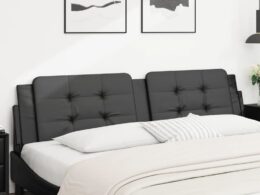 vidaXL Headboard Cushion Black 76" Faux Leather