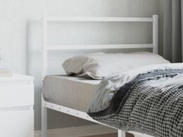 vidaXL Metal Headboard White 39.4"