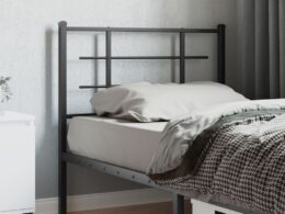 vidaXL Metal Headboard Black 39.4"