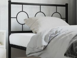 vidaXL Metal Headboard Black 39.4"