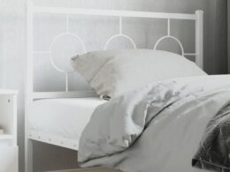 vidaXL Metal Headboard White 39.4"
