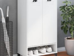 vidaXL Shoe Cabinet VIKEN White Engineered Wood