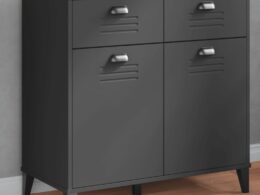 vidaXL Sideboard VIKEN Anthracite Gray 31.5"x15.7"x31.5" Engineered Wood