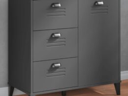 vidaXL Sideboard VIKEN Anthracite Gray 31.5"x15.7"x31.5" Engineered Wood
