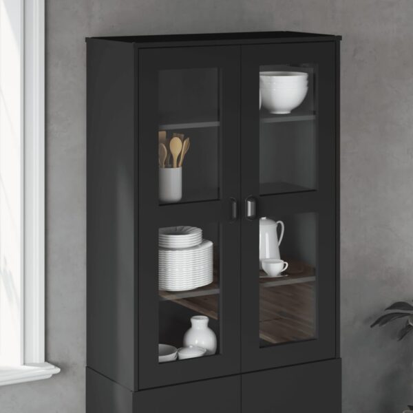 vidaXL Top for Highboard VIKEN Black Engineered Wood