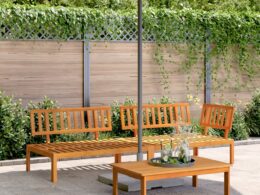 vidaXL 3 Piece Patio Pallet Sofa Set Solid Wood Acacia