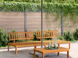 vidaXL Patio Pallet Middle Sofas 2 pcs Solid Wood Acacia