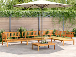 vidaXL 5 Piece Patio Pallet Sofa Set Solid Wood Acacia
