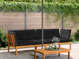 vidaXL Patio Pallet Corner Sofas with Cushions 2 pcs Solid Wood Acacia