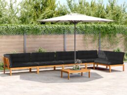vidaXL 6 Piece Patio Pallet Sofa Set with Cushions Solid Wood Acacia