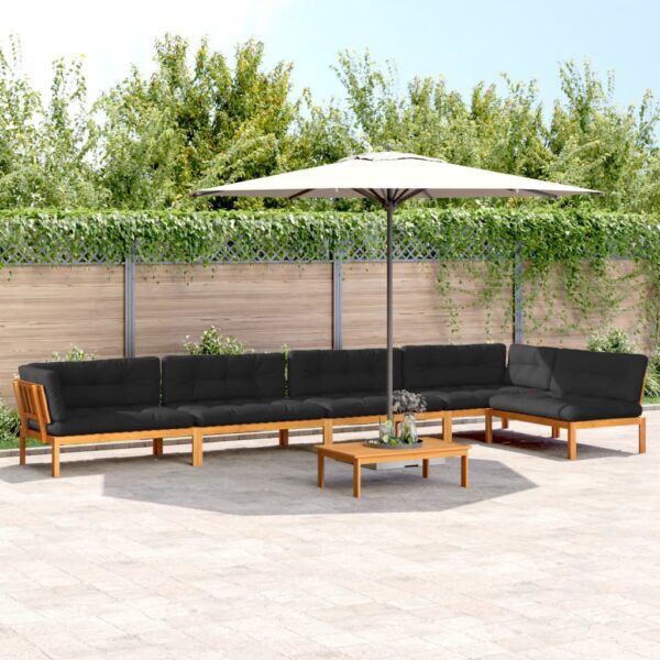 vidaXL 6 Piece Patio Pallet Sofa Set with Cushions Solid Wood Acacia