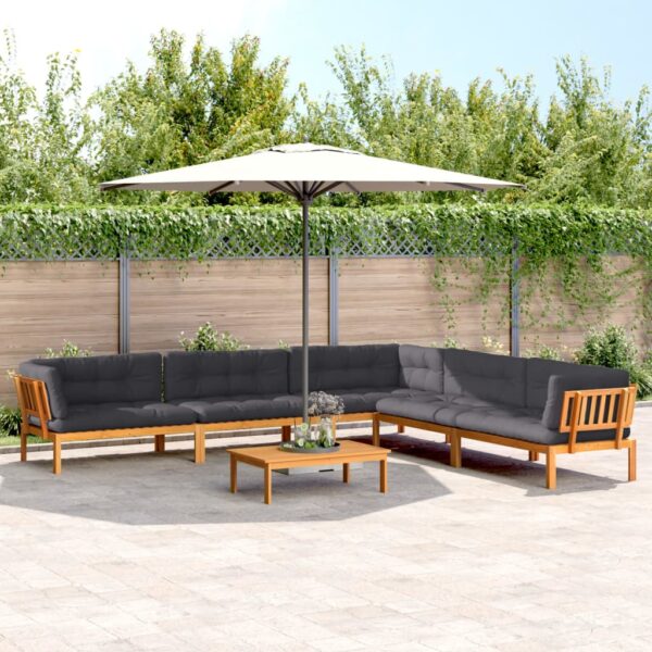 vidaXL 6 Piece Patio Pallet Sofa Set with Cushions Solid Wood Acacia