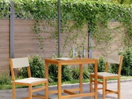 vidaXL 3 Piece Balcony Set with Cushions Solid Wood Acacia