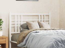 vidaXL Metal Headboard White 39.4"