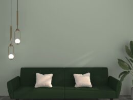 vidaXL 2-Seater Sofa Bed Dark Green Velvet