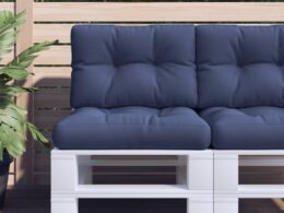 vidaXL Pallet Cushion Navy Blue 19.7"x15.7"x4.7" Fabric