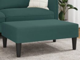 vidaXL Footstool Dark Green 30.3"x21.7"x12.2" Velvet