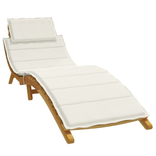 vidaXL Sun Lounger Cushion Melange Cream 73.2"x22.8"x1.2" Fabric