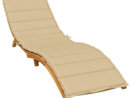 vidaXL Sun Lounger Cushion Melange Beige 78.7"x19.7"x1.6" Fabric