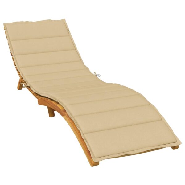 vidaXL Sun Lounger Cushion Melange Beige 78.7"x19.7"x1.6" Fabric