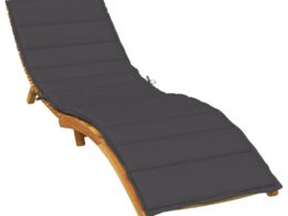 vidaXL Sun Lounger Cushion Melange Anthracite 78.7"x23.6"x1.6" Fabric