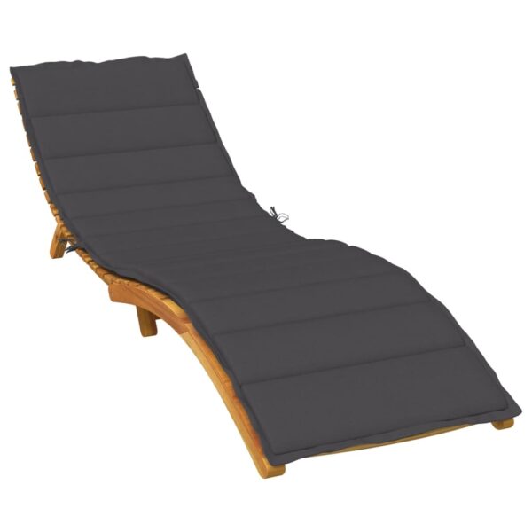 vidaXL Sun Lounger Cushion Melange Anthracite 78.7"x23.6"x1.6" Fabric