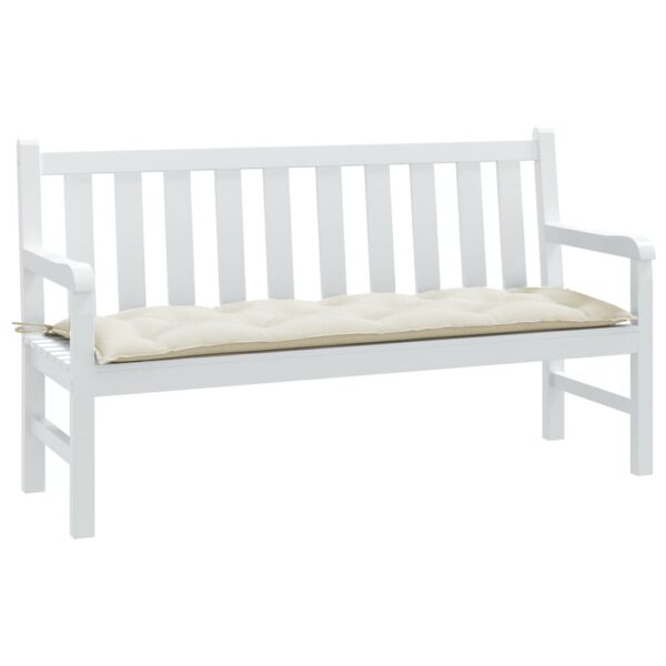 vidaXL Garden Bench Cushion Melange Cream 59.1"x19.7"x2.8" Fabric