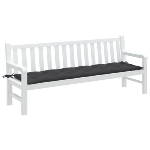 vidaXL Garden Bench Cushion Melange Anthracite 78.7"x19.7"x2.8" Fabric