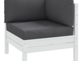 vidaXL Pallet Cushions 3 pcs Melange Anthracite Fabric