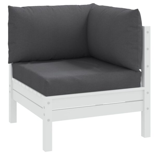 vidaXL Pallet Cushions 3 pcs Melange Anthracite Fabric