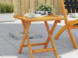 vidaXL Patio Side Table 15.7"x15.7"x15.7" Solid Wood Acacia