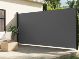 vidaXL Retractable Side Awning Anthracite 78.7"x118.1"