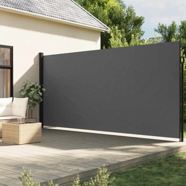 vidaXL Retractable Side Awning Anthracite 78.7"x118.1"