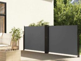 vidaXL Retractable Side Awning Anthracite 39.4"x236.2"