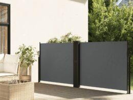 vidaXL Retractable Side Awning Anthracite 55.1"x236.2"