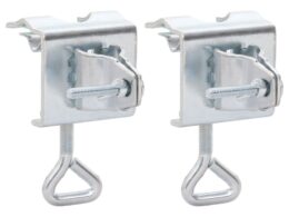 vidaXL Umbrella Clamps for Balcony 2 pcs 1.3" Galvanized Steel