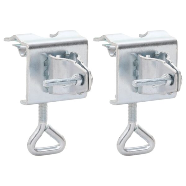vidaXL Umbrella Clamps for Balcony 2 pcs 1.3" Galvanized Steel