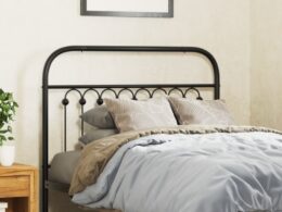 vidaXL Metal Headboard Black 39.4"